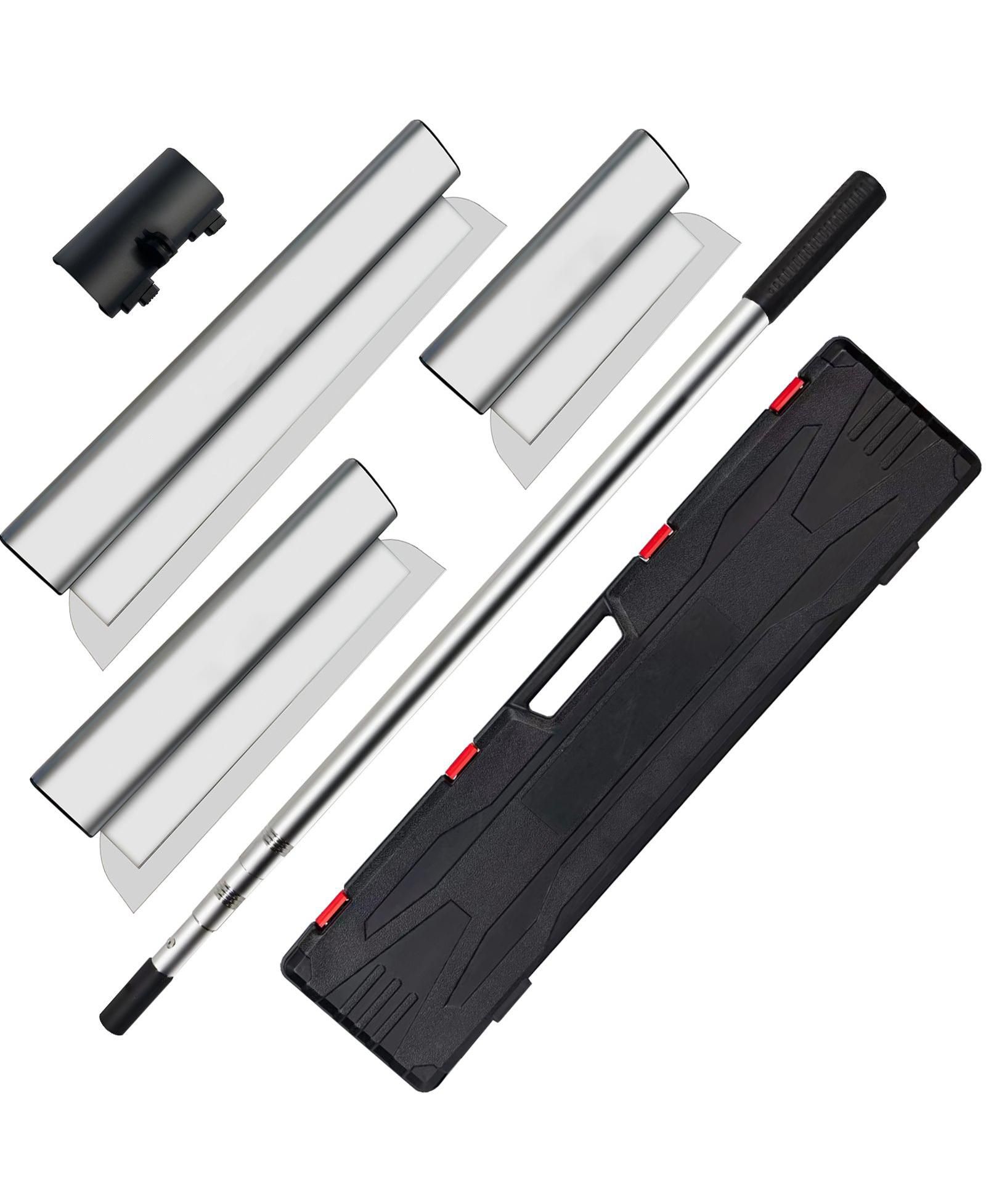 Mecale Skimming Blade Set, 25cm/40cm/60cm Blades with 35"–78" Extension Handle.