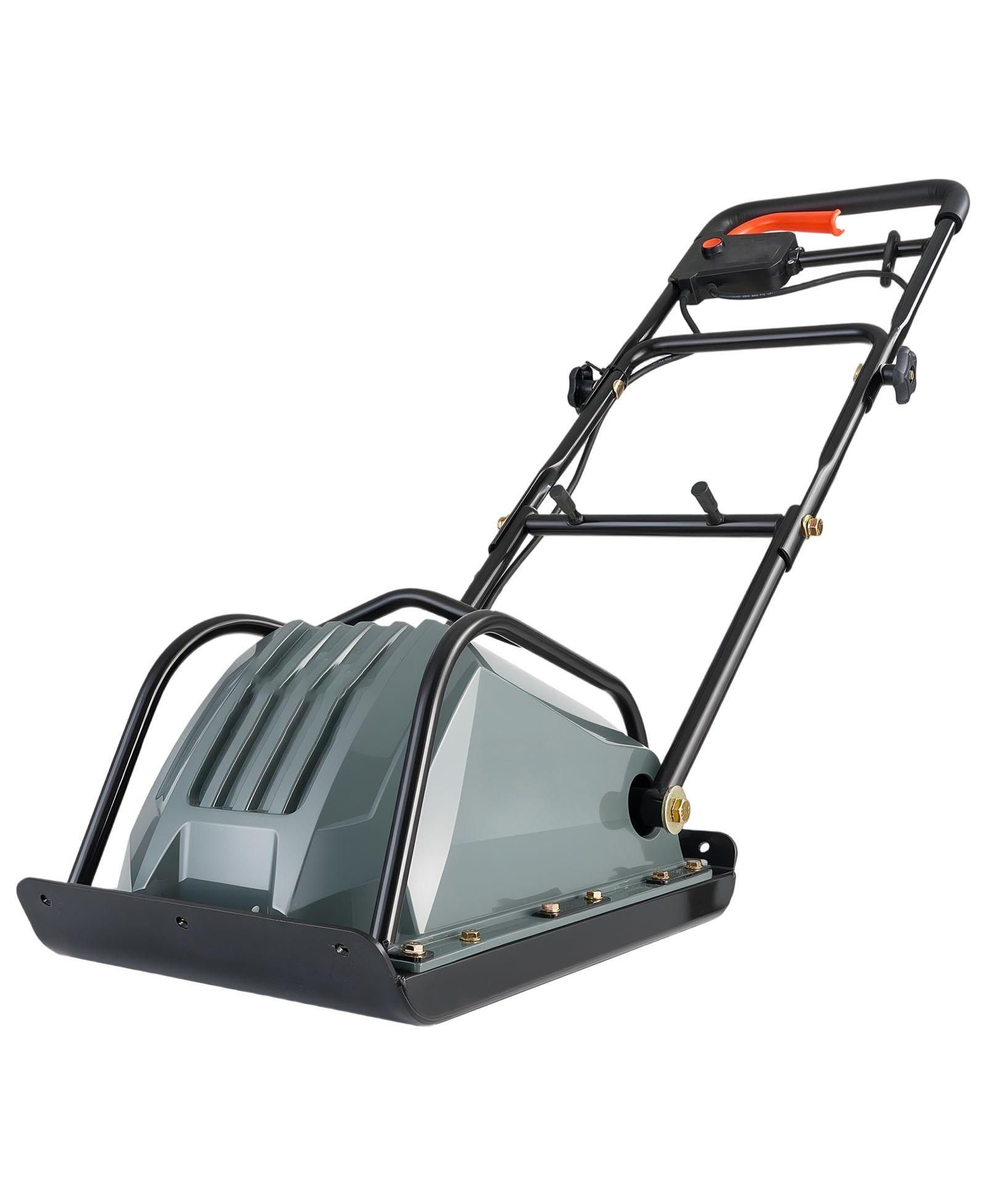 Mecale Plate Compactor, Electric Ground Rammer, 130W Output, 5 kN Force, 3.9" Depth, 16 m/min Speed, Soil Compaction Machine