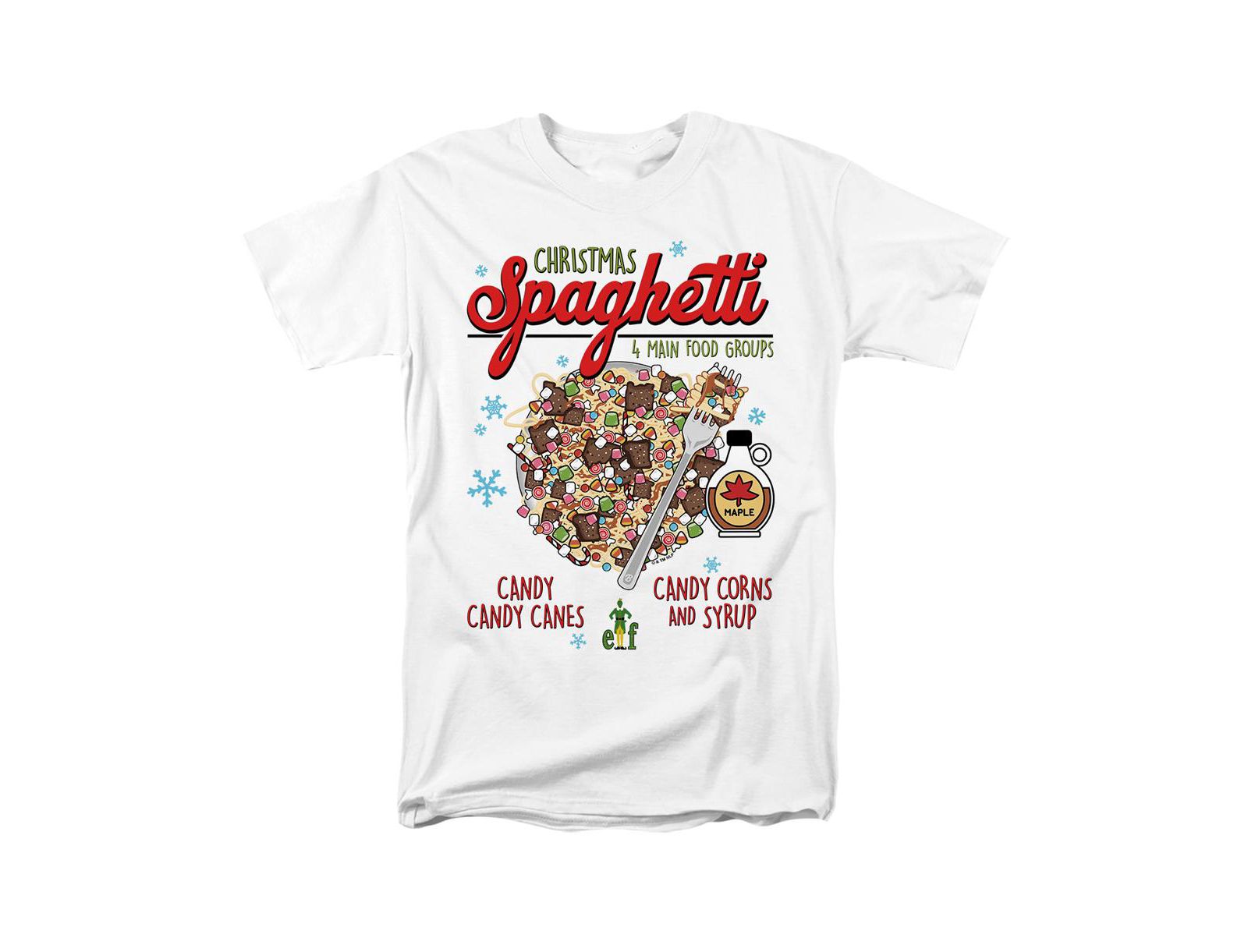 Elf Men's Christmas Spaghetti T Shirt
