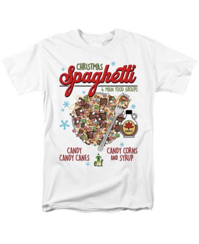 Elf Мужская рождественская футболка Spaghetti T Shirt