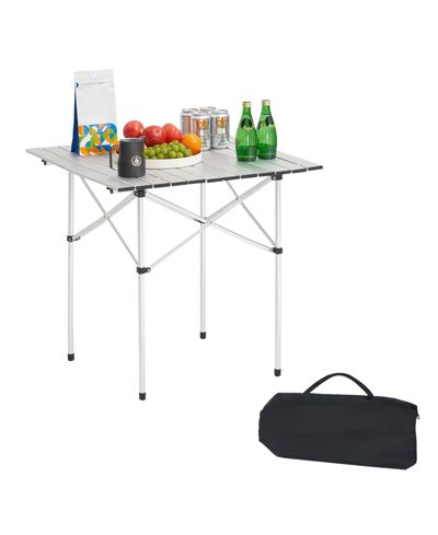 Складной походный стол Mecale Compact Roll-Up Lightweight Aluminum Silver