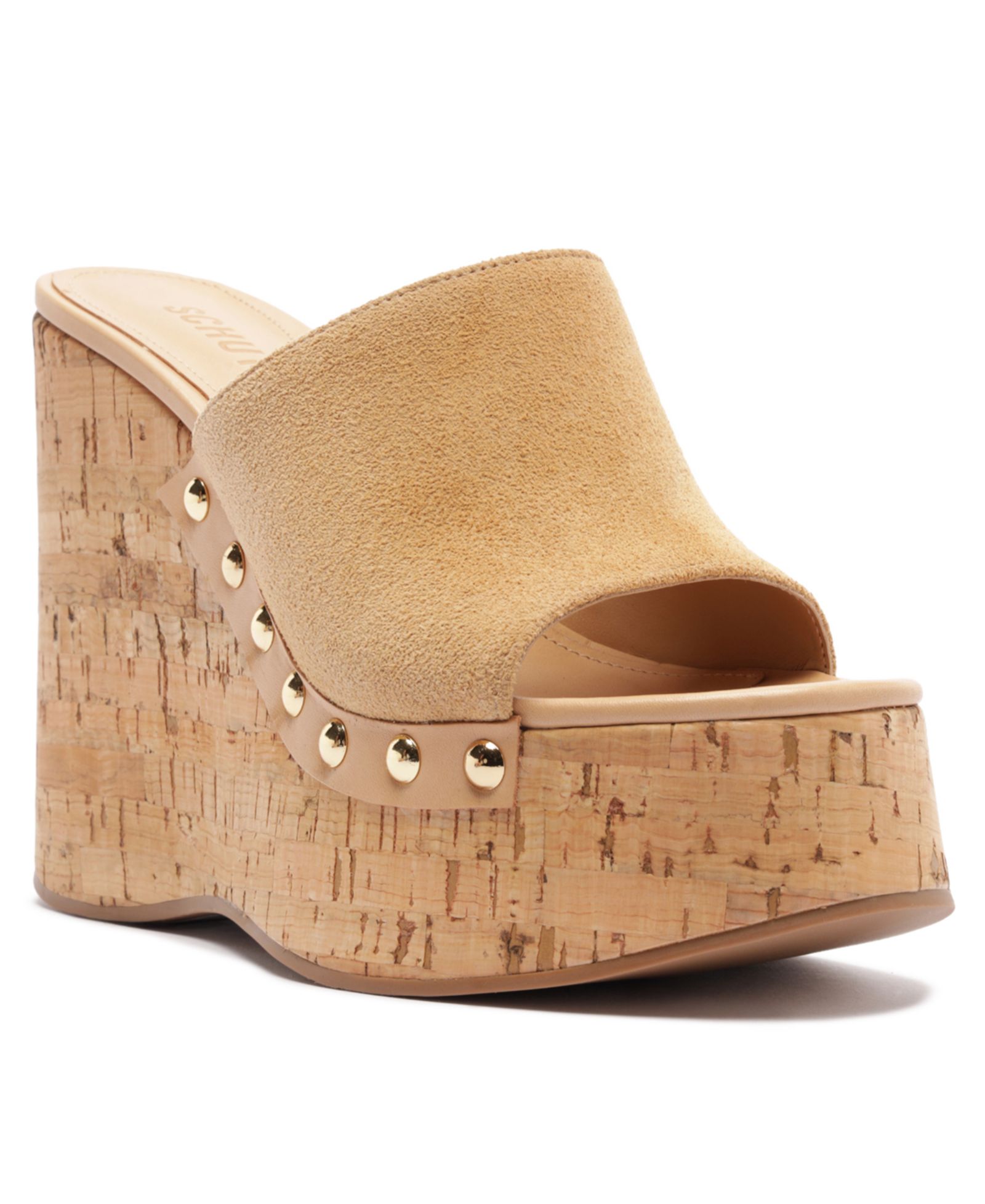 Schutz Women's Dalle Studs Slip-On Wedge Sandals