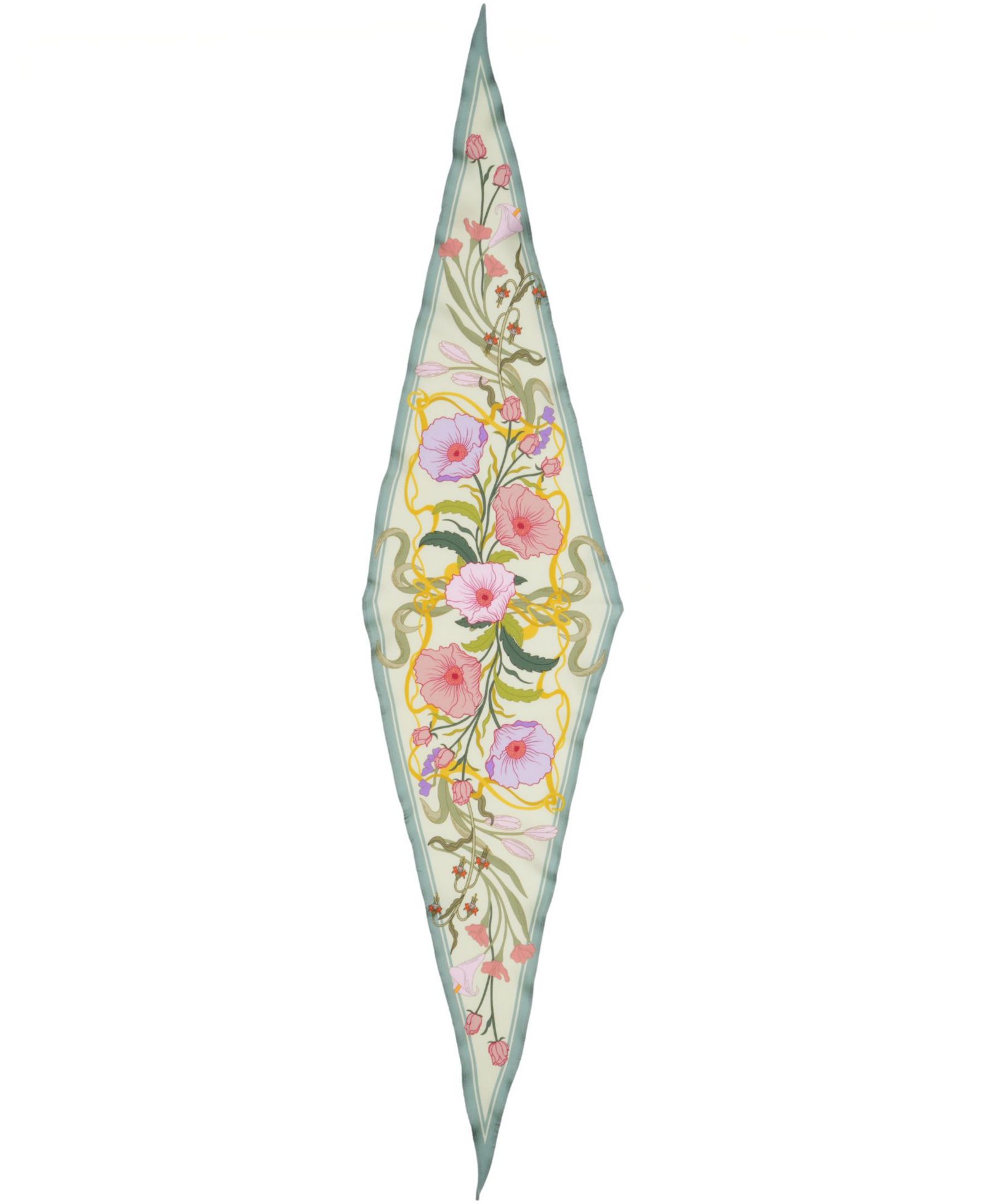Bespoke Fashion Floral Diamond-Shape Scarf