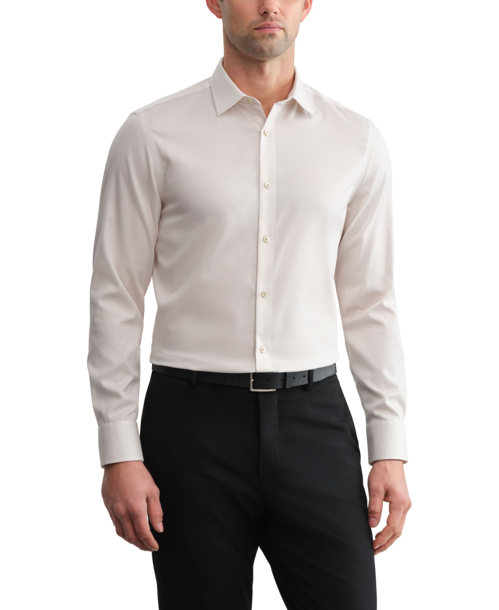 Calvin Klein Refined Cotton Stretch, Men's Slim-Fit Dress Shirt
