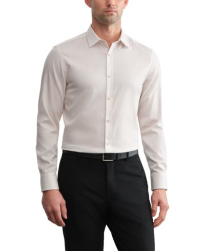 Calvin Klein Refined Cotton Stretch, Men's Slim-Fit Dress Shirt