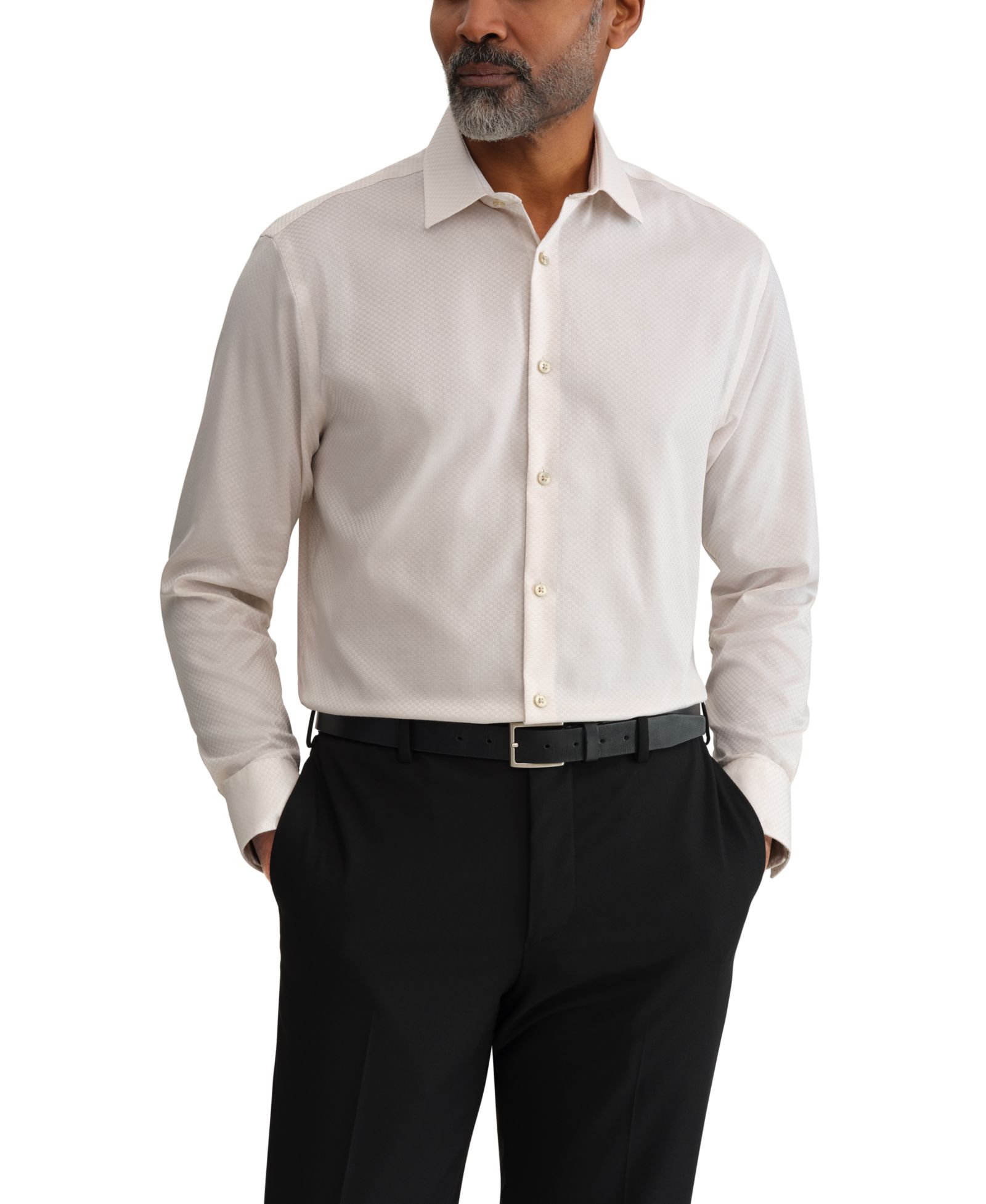 Мужская рубашка Calvin Klein из хлопка с эффектом stretch, regular fit