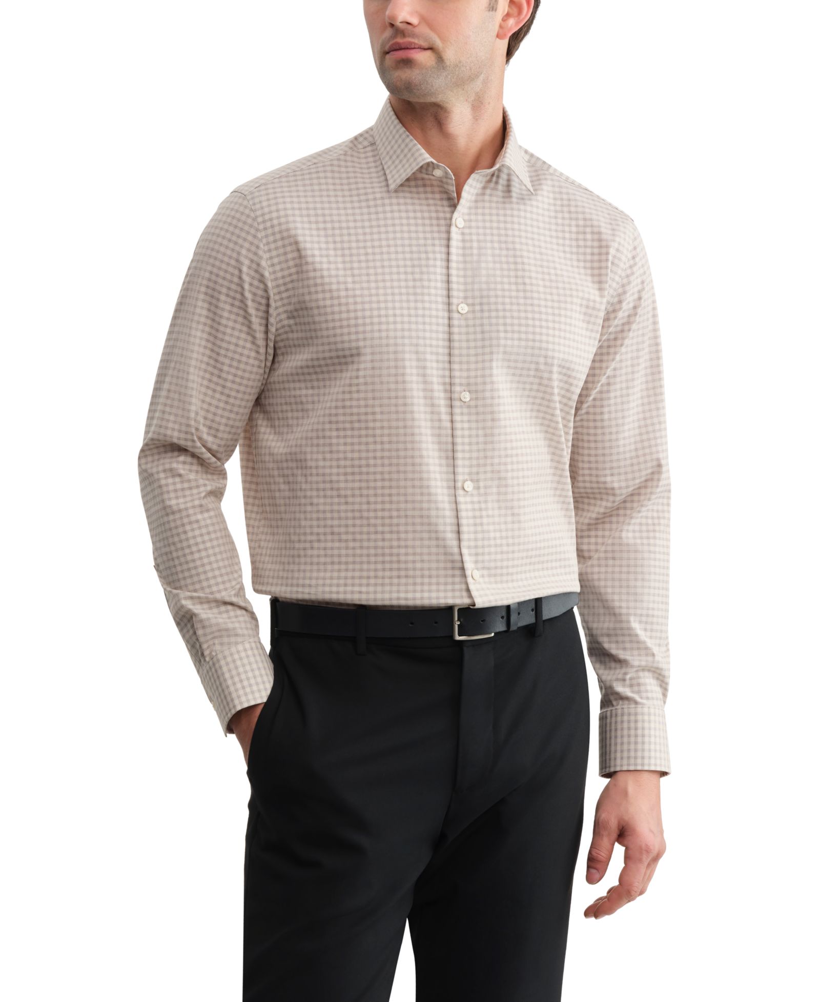 Calvin Klein Refined Cotton Stretch, Men's Regular Fit Dress Shirt