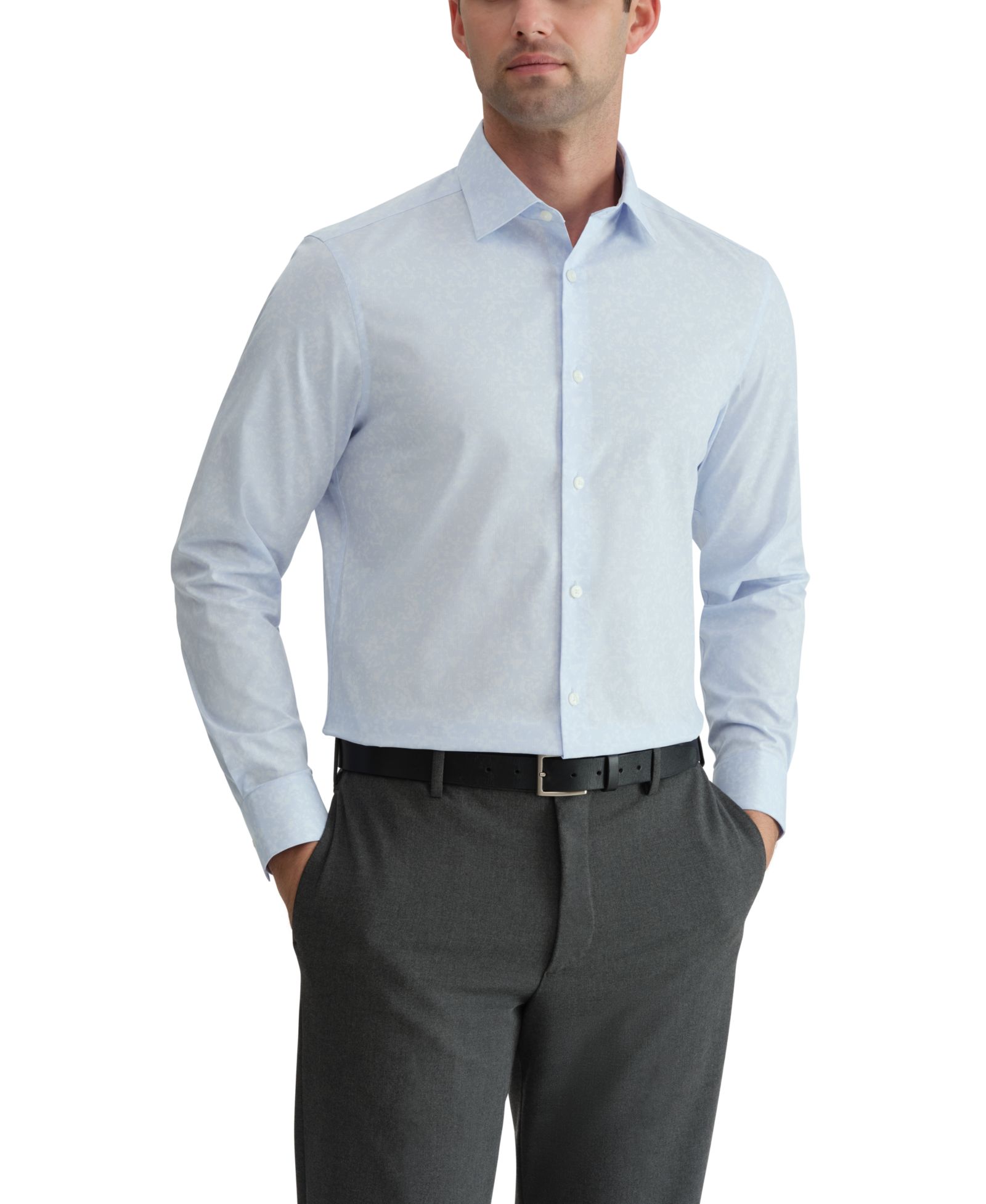 Мужская хлопковая рубашка Calvin Klein Performance Wrinkle Free Stretch Slim Fit