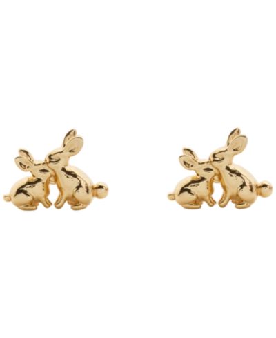 kate spade new york Gold-Tone Love You, Mom Bunny Stud Earrings