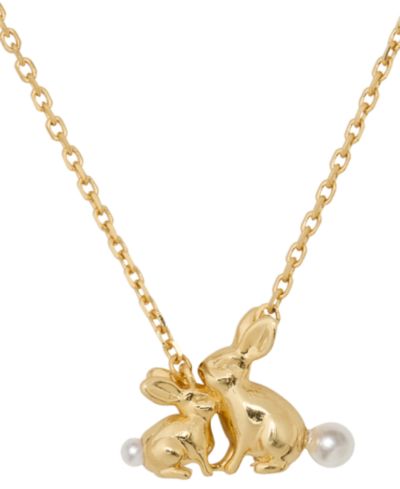 kate spade new york золотая подвеска-кулон Bunny Love You, Mom