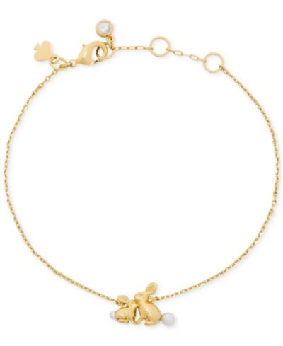 kate spade new york Gold-Tone Love You, Mom Bunny Bracelet