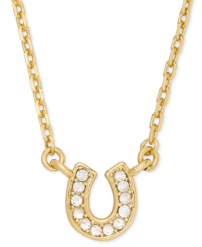 Подвеска kate spade new york Gold-Tone You're a Gem Pave Horseshoe