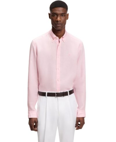 Мужская льняная рубашка BOSS Regular-Fit Button-Down