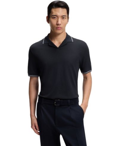 BOSS by Hugo Boss Мужская Cotton-Linen Johnny Collar Polo Shirt