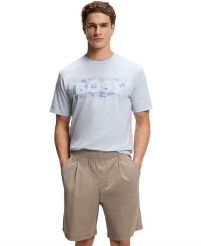 Мужская футболка BOSS by Hugo Boss Stretch-Cotton Logo Artwork