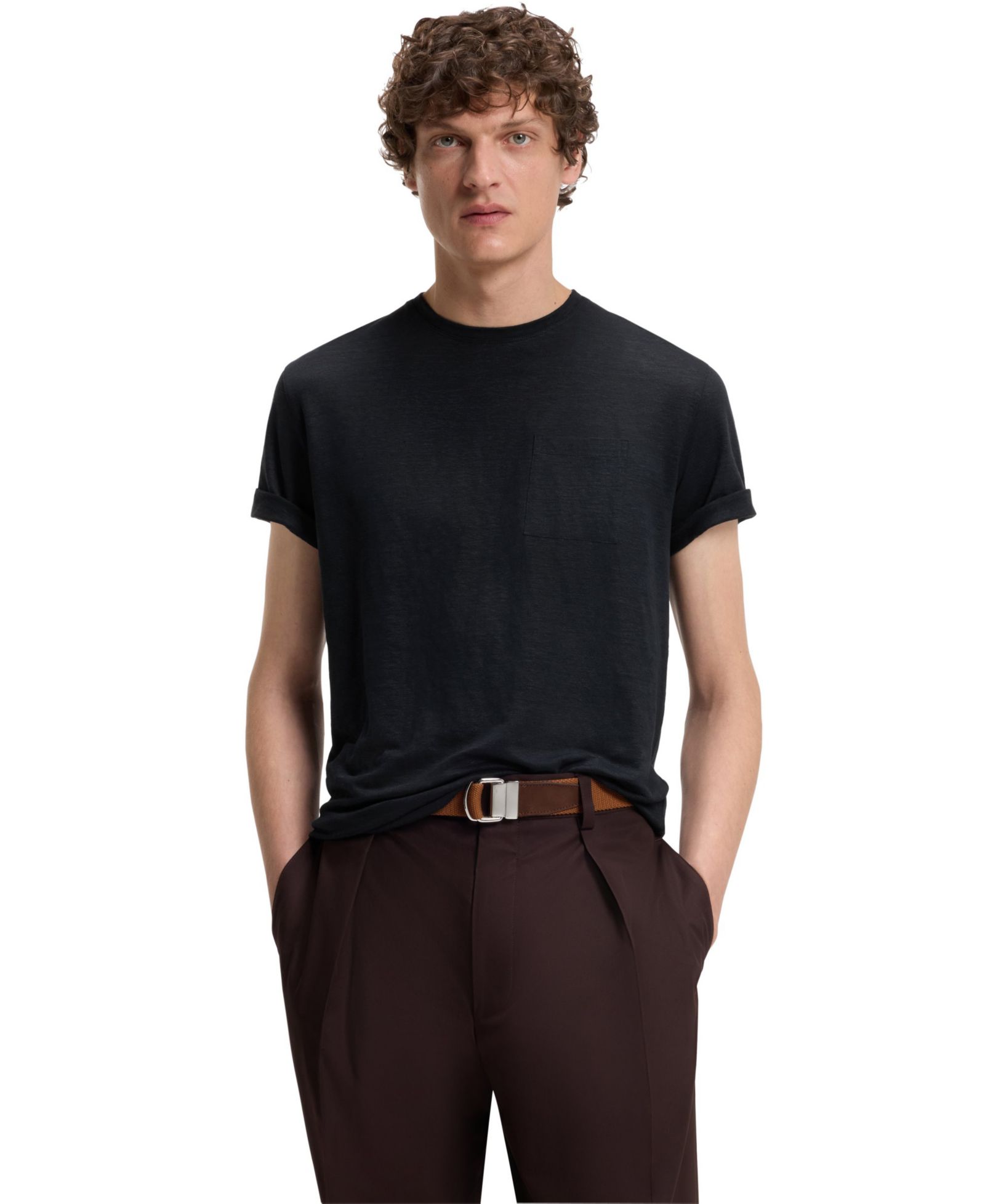 BECKHAM x BOSS Men's Linen T-Shirt