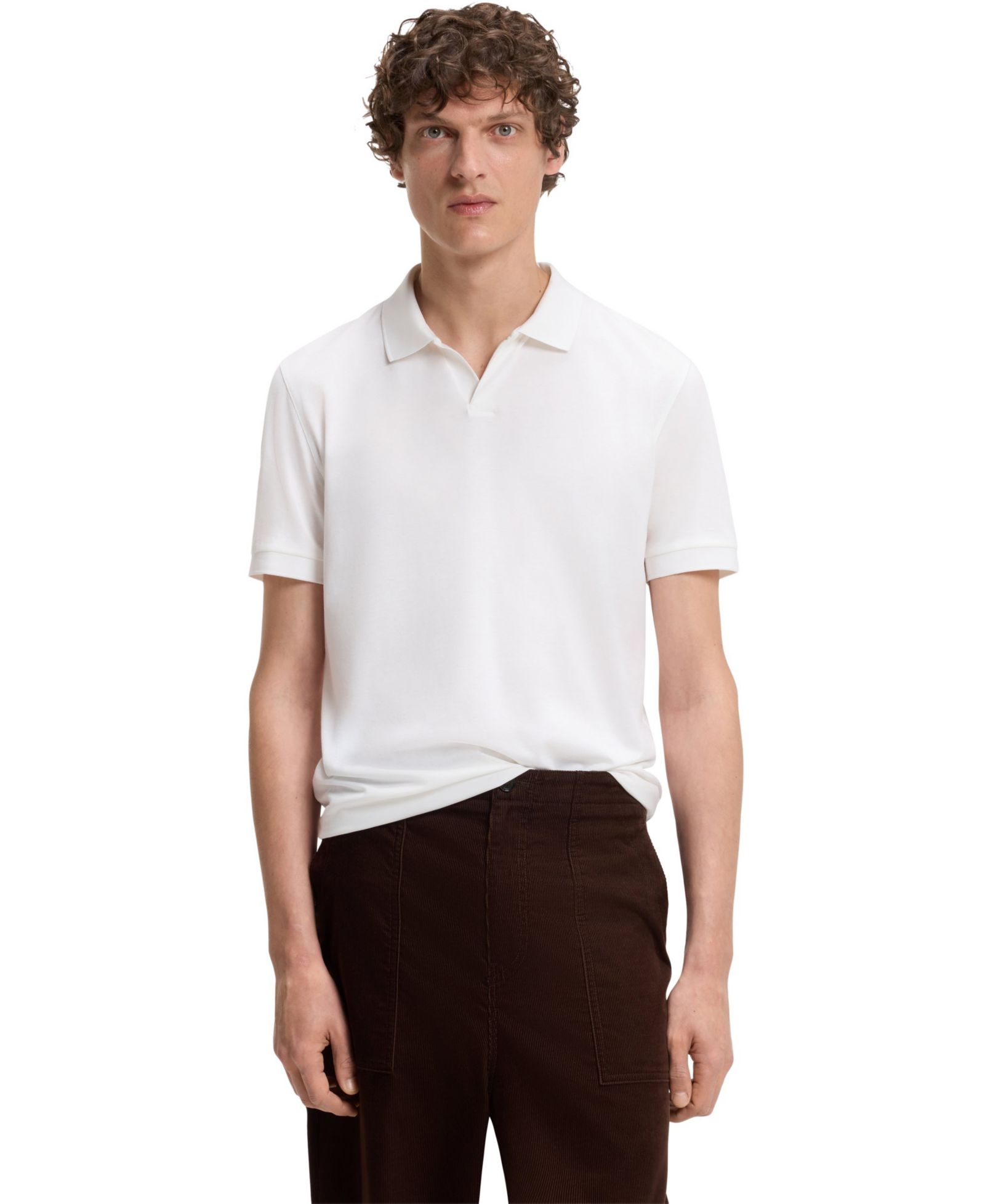 Мужская рубашка-поло BECKHAM x BOSS Cotton Silk