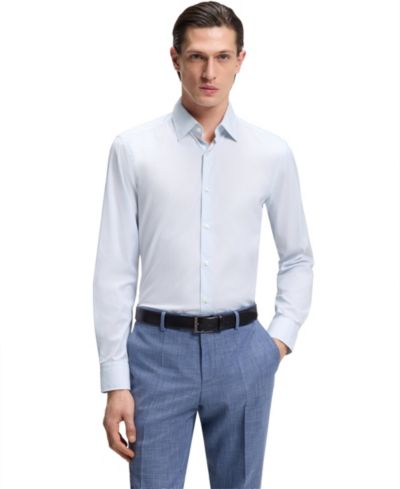 BOSS by Hugo Boss Мужской Striped Performance-Stretch Slim-Fit Dress Shirt