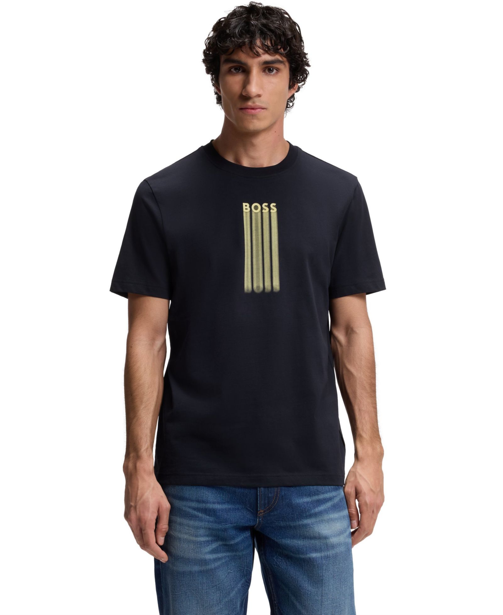 BOSS by Hugo Boss Мужской Cotton-Jersey Logo Artwork T-Shirt