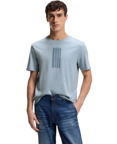 BOSS by Hugo Boss Мужской Cotton-Jersey Logo Artwork T-Shirt