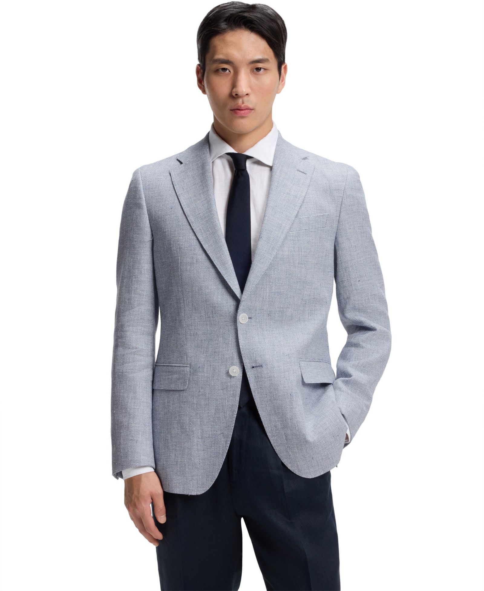 Мужской приталенный блейзер BOSS by Hugo Boss с узором Pepita Houndstooth