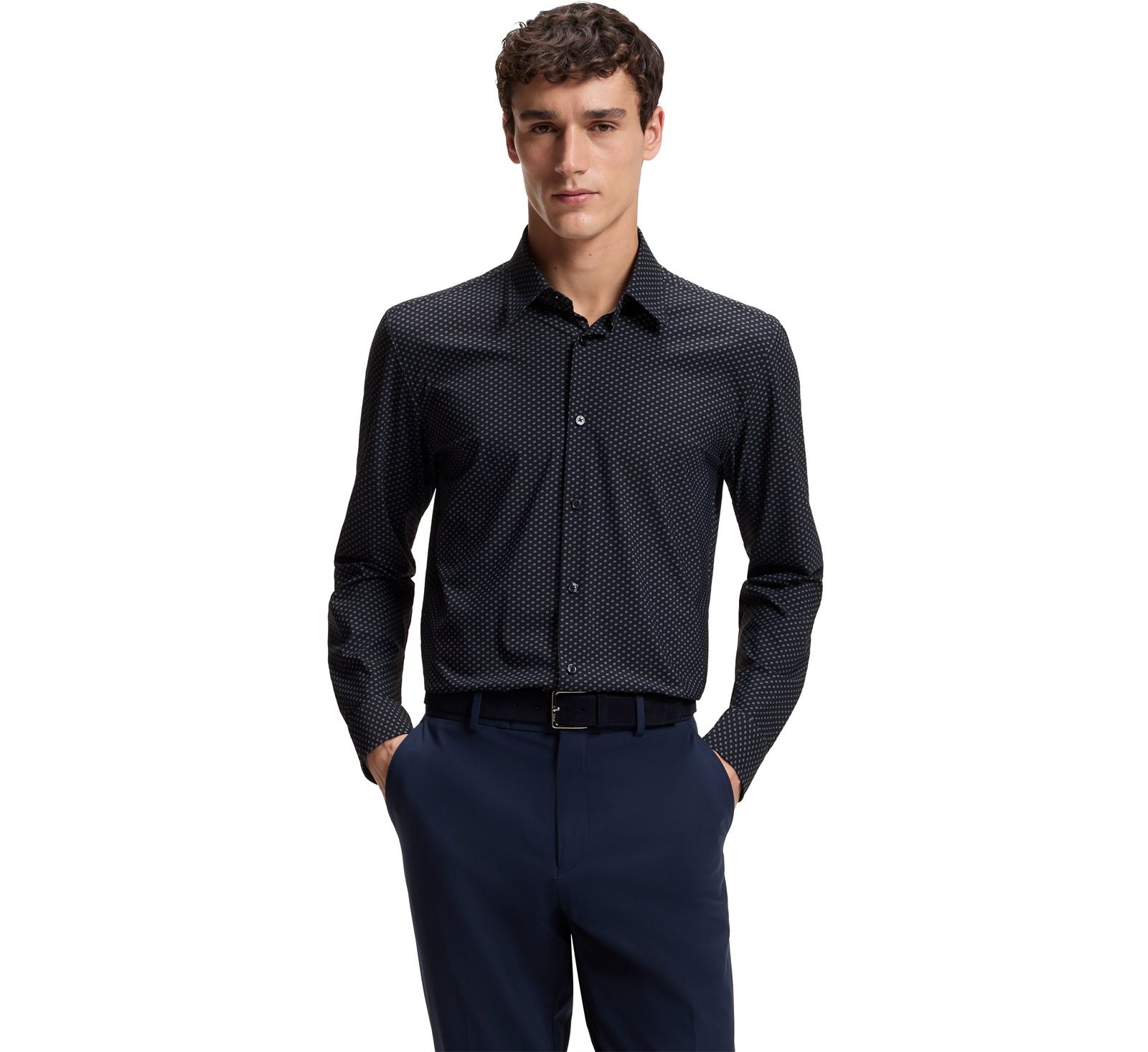 Мужская рубашка BOSS By Hugo Boss Performance-Stretch Jersey