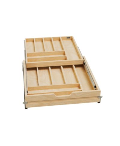 Rev-A-Shelf 21'' Tiered Cutlery Organizer with BLUM Soft-Close, 4WTCD-24HSC-1