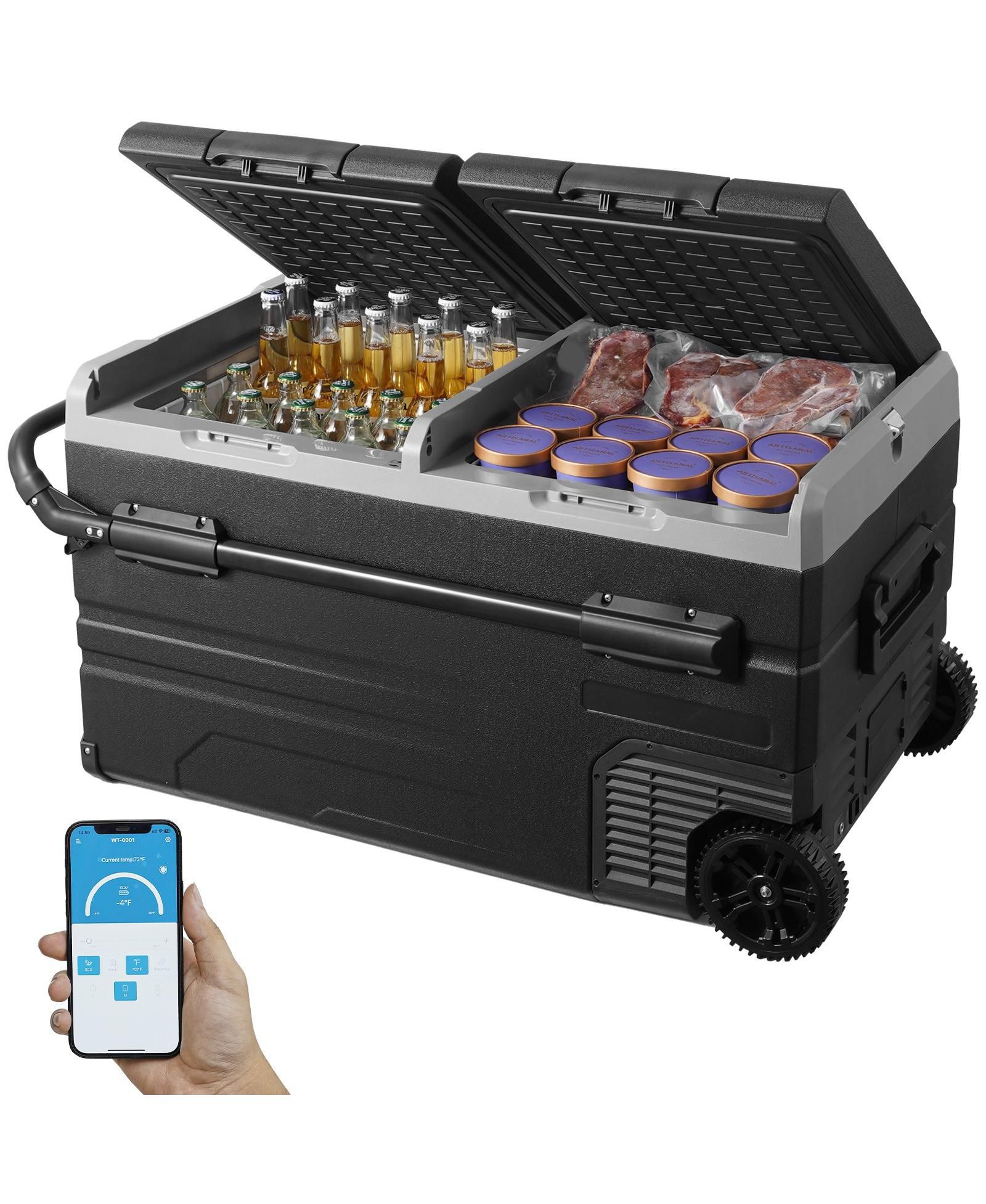Mecale 115L Dual Zone Portable Car Refrigerator Freezer, Compressor Cooler for Car or Home