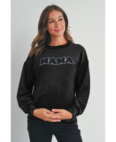 Женская бархатная матка-свитшот Hello Miz Mama Crewneck