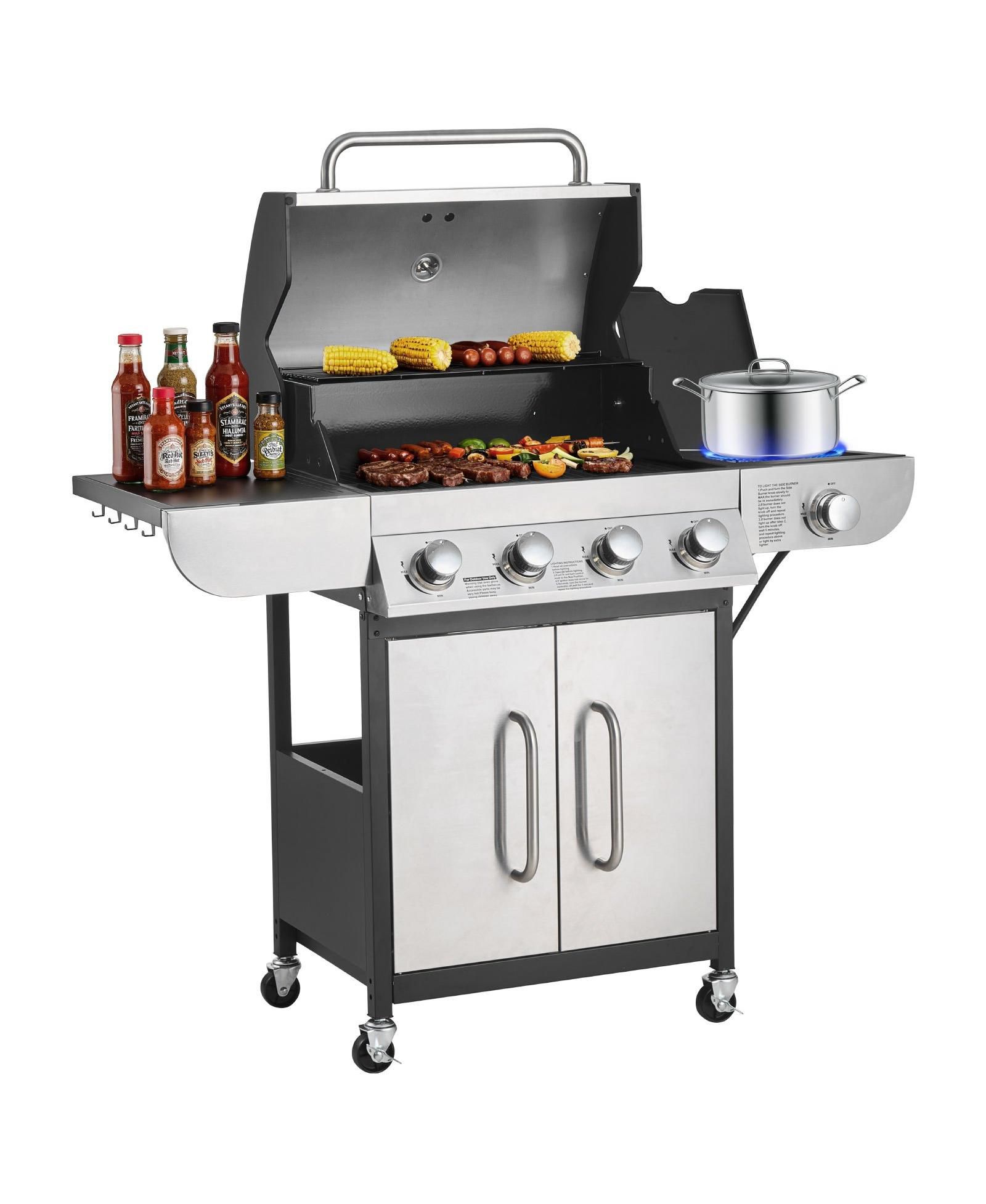 Газовый гриль Ecooso 4-Burner Propane с боковой горелкой