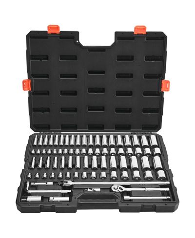 Набор инструментов Mecale 76-Piece 3/8" Drive Socket & Ratchet, SAE & Metric, CR-V Alloy Steel