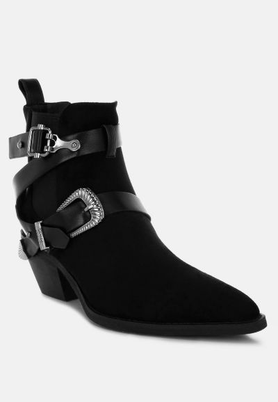 Женские сапоги London Rag Raveta Microfiber Buckle Strap Western