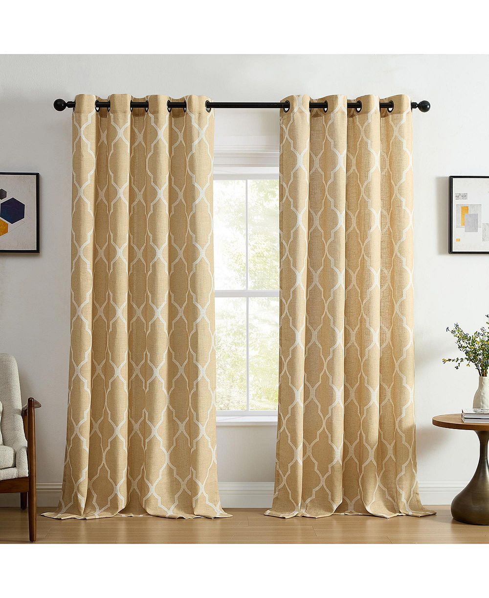 Elrene Home Fashions Medalia Geometric Window Curtain Panel
