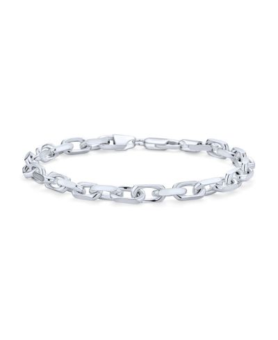 Bling Jewelry Solid Heavy .925 Sterling Silver Forzata Nautical Anchor Chain Link Bracelet 8.5"