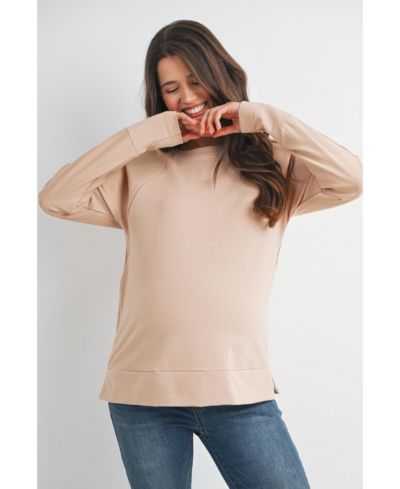 Свитшот Hello Miz Maternity Crew Neck Side Zip Nursing Pullover