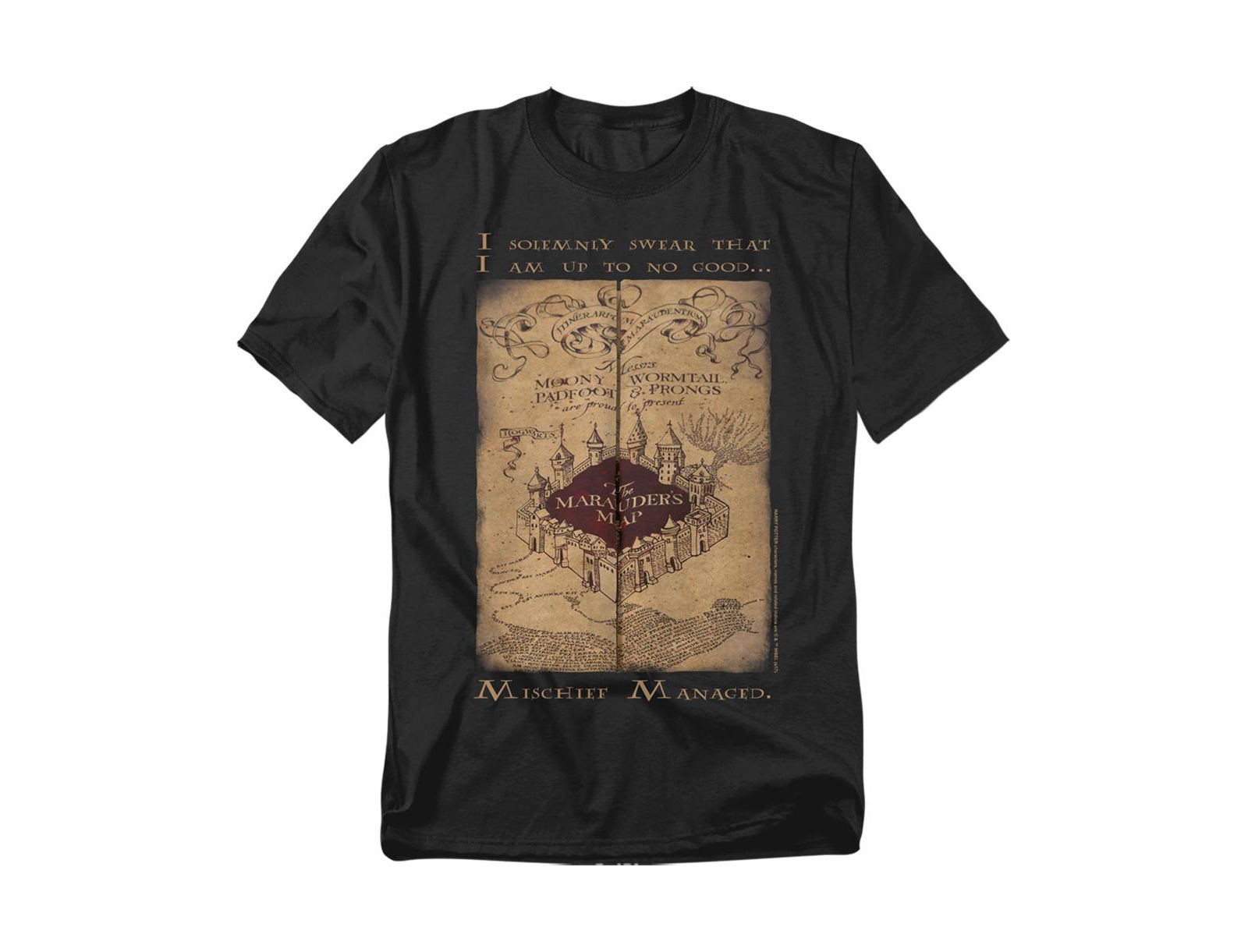 Harry Potter Men's Marauder's Map Words T Shirt