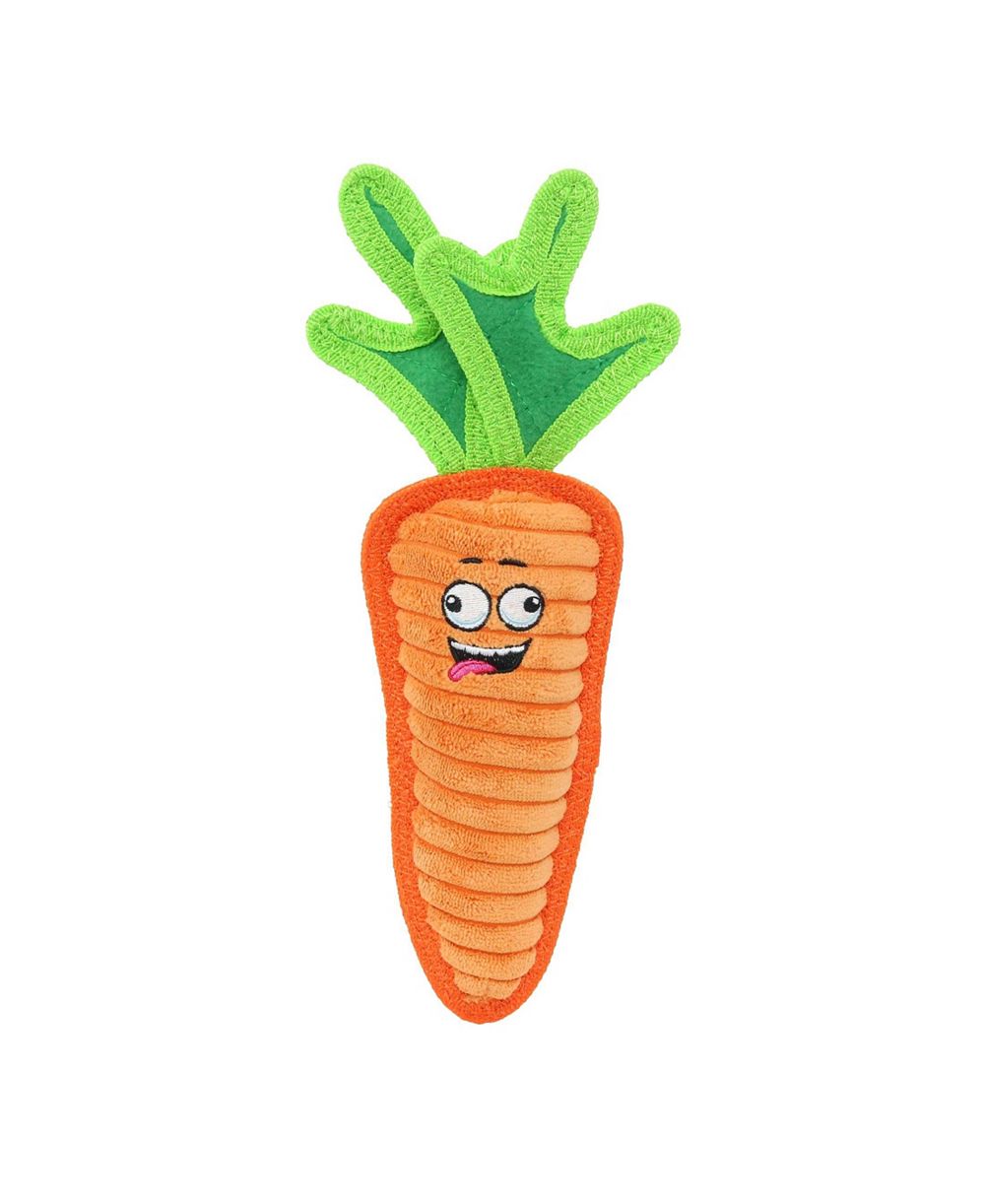 Tuffy Игрушка для собак Tuffy Funny Food Carrot, прочный мягкий пищащий плюш