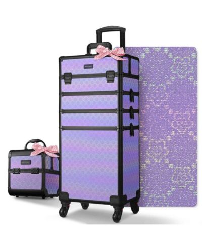 Косметический кейс Byootique 4in1 Rolling Makeup Train Case с органайзером, фиолетовый