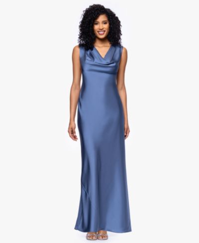 Женское вечернее платье Betsy & Adam Cowl Neck Ball Gown