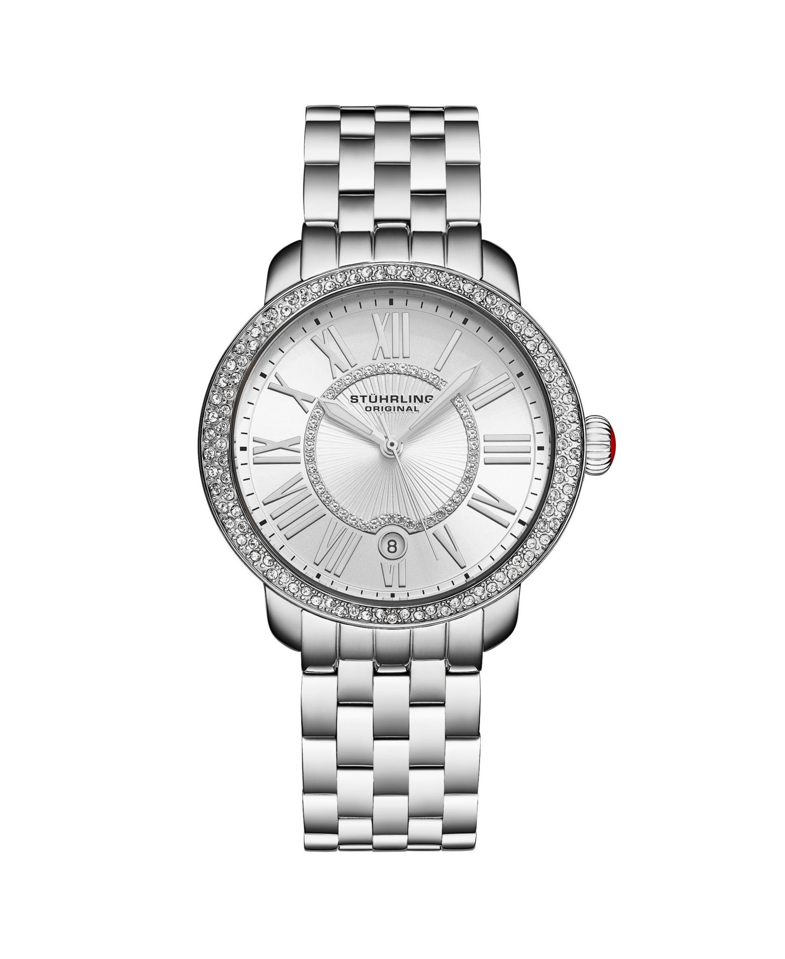 Stuhrling Celestia 4080 Женские кварцевые часы 38mm со стразами Swarovski