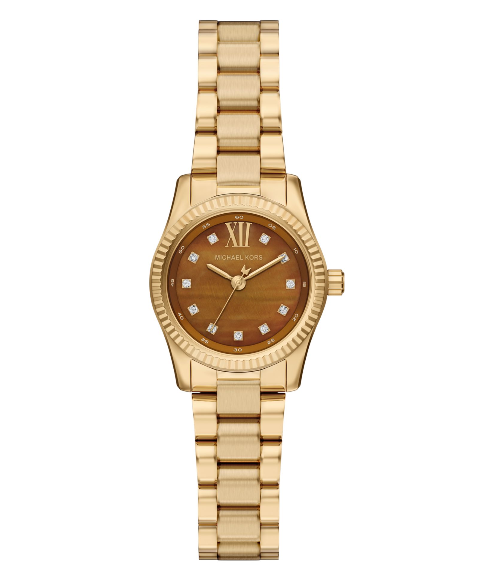 Женские часы Michael Kors Lexington Three-Hand Gold-Tone Stainless Steel, 26mm