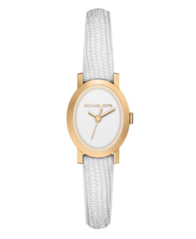 Michael Kors Maude White кожаные часы 21mm