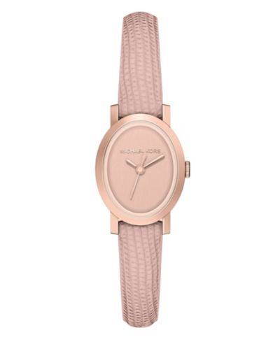Женские наручные часы Michael Kors Maude с розовым кожаным ремешком, 21 мм