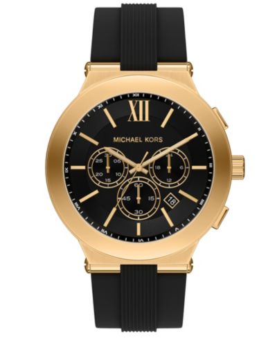 Мужские часы Michael Kors Billie Chronograph, черные силиконовые, 46mm
