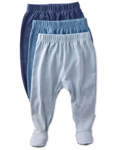butterblu Baby Boys' or Baby Girls' Pull-On Footed Pants, 3-Pack
