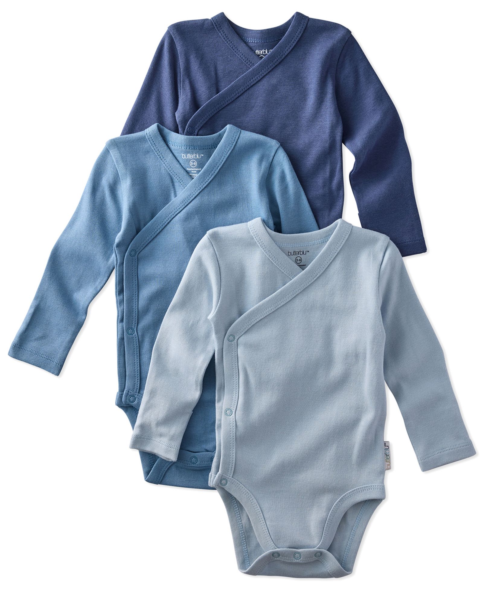 Детский боди butterblu Side Snap V-Neck, 3-Pack