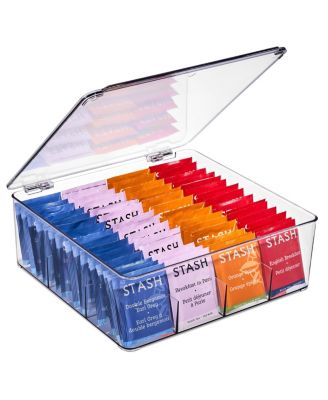 Sorbus 12 Compartments Tea Bag Organizer - Stores Tea Bags, Drink Packets, Condiments, and More