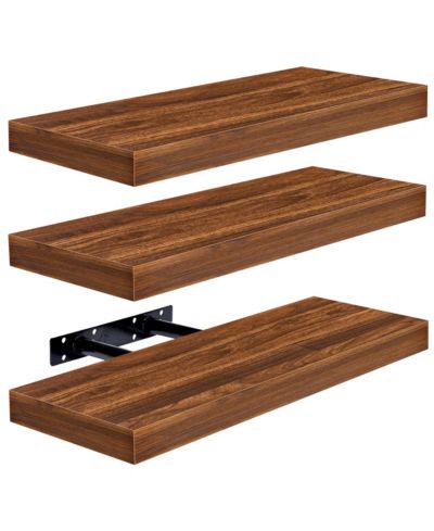 Sorbus 3 Pack 16 Inch Floating Wall Shelves - for Bedroom, Kitchen, Living Room, Office, etc
