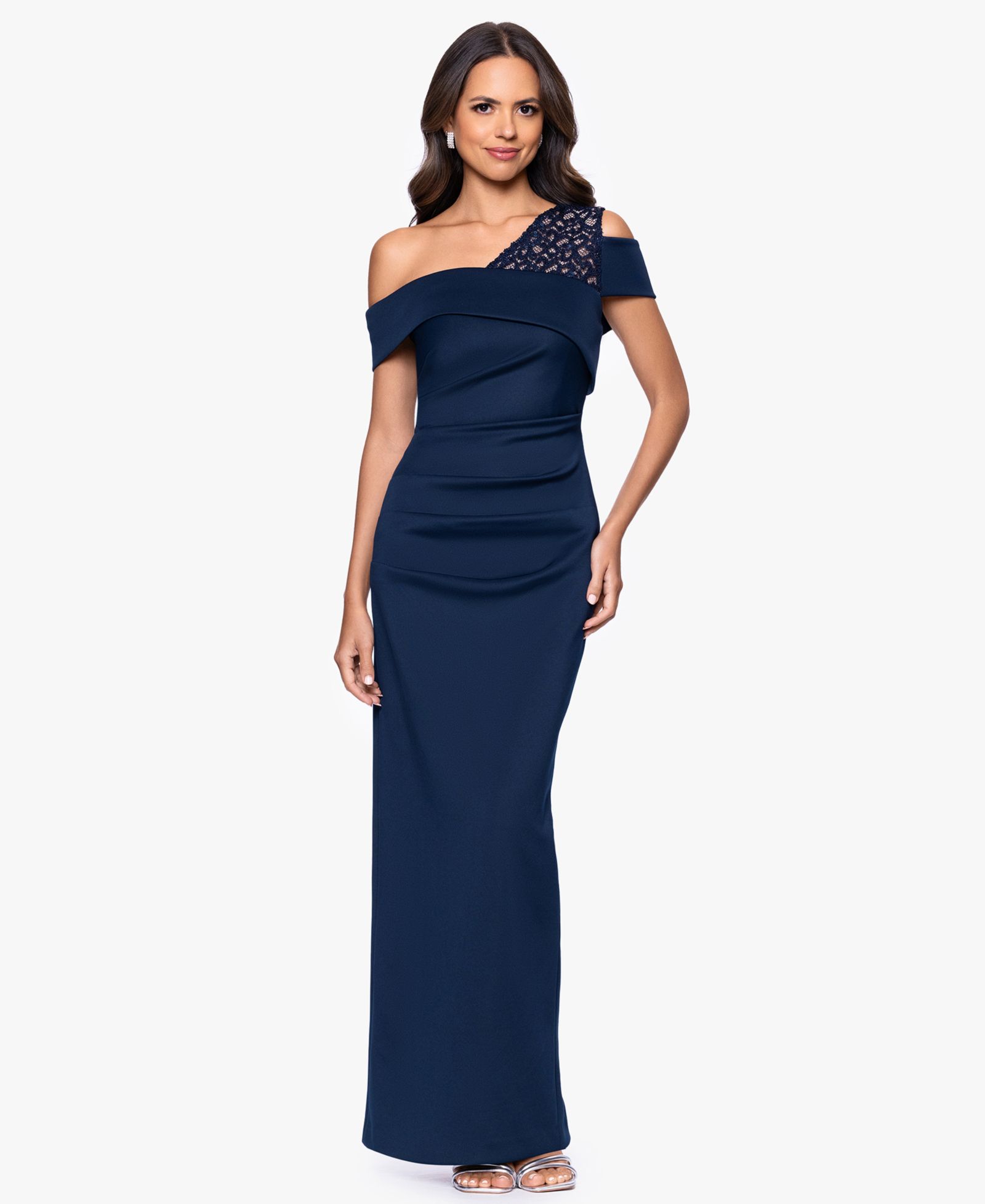 B&A By Betsy and Adam Женское бальное платье с открытыми плечами