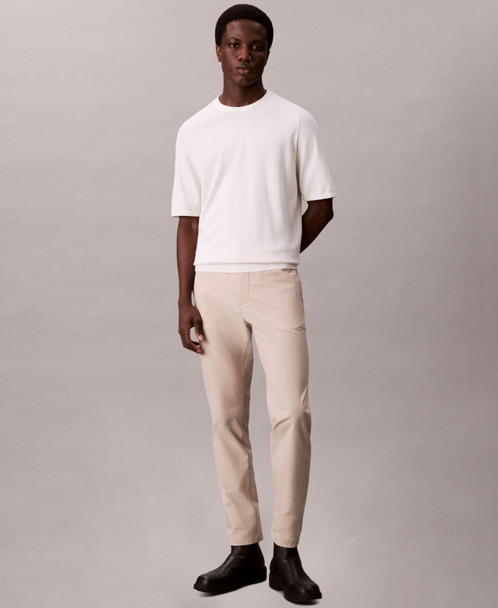 Slim Modern Stretch Cotton Nylon Trousers